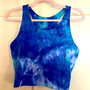 VOGO athletica blue tye die workout top